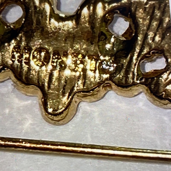 MONET heart, brooch, pin, baby, pink crystals - Picture 5 of 6